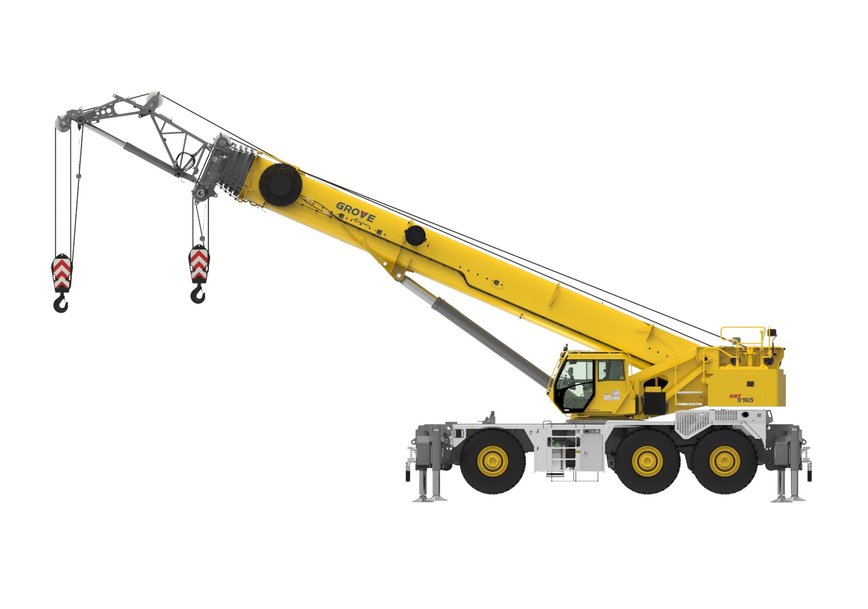 Manitowoc: Grove’s new heavy-duty jib equips GRT9165 rough-terrain crane for precast work 